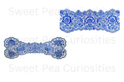 Blue Toile, Ephemera, PNG, Clipart, Junk Journal, flowers Product Image 2