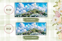 Christian Cross Mug Wrap, Christian Mug Sublimation Design Product Image 2