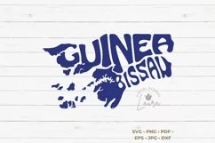 Guinea Bissau Word Art in Country Shape SVG Cut File Product Image 2