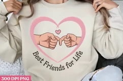 Best Friends for Life PNG, Friendship Sublimation PNG Product Image 1