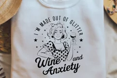 Vintage Girl Quotes Sublimation, I'm made out of glitter Product Image 2