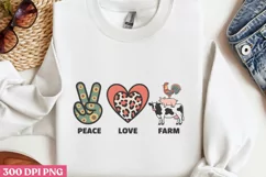 Peace Love Farm PNG, Beauty Farm Sublimation Product Image 3