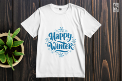 Happy Winter Blue Text Clipart Sublimation PNG Product Image 2