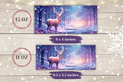 Magic Winter Mug Wrap, Winter Forest Coffee Cup Design Product Image 2