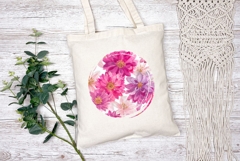 Pink Flowers Illustration, Nature PNG, Pink PNG Product Image 2