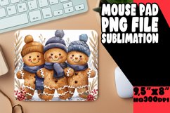 Holiday Gingerbread Pattern Mouse Pad Design Product Image 1