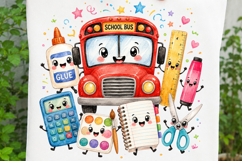 Kawaii School Supplies Design SVG Product Image 3