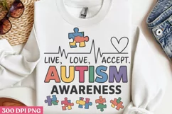 Autism awareness PNG, Autism Sublimation PNG Product Image 2