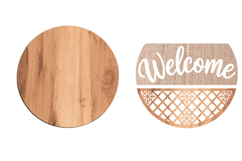 Christmas Welcome Sign SVG | Round Door Hanger Design Product Image 2