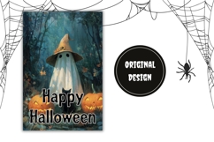 Cartoon Ghost Garden Flag, Halloween Cat Garden Flag Product Image 2