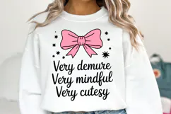 Very Demure Very Mindful Very Cutesy Svg | Shirt Svg Product Image 1