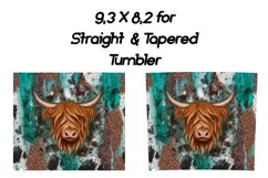 Highland cow png, Cow tumbler sublimation, 20 oz skinny Product Image 2