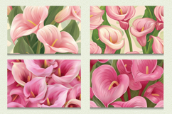 Pink Calla Lily Flowers Cutting Boards sublimation Design Product Image 2