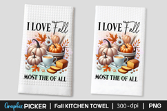 I Love Fall Most The Of All Kitchen Towel PNG, Fall Kitchen Product Image 1