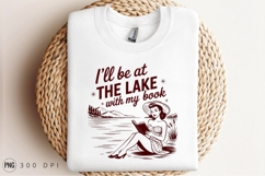 Woman Reading Book At Lake Sublimation PNG Product Image 3