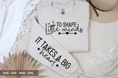 It Takes A Big Heart Day SVG Design - Sleeve T-shirt Design Product Image 2