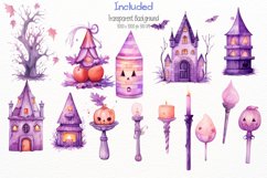 Purple Orange Halloween Vol.1 Cliparts Ai Generated Art Product Image 2