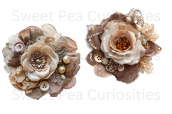 Flowers, Lace Material, Ephemera, PNG, Junk Journal, clipart Product Image 2