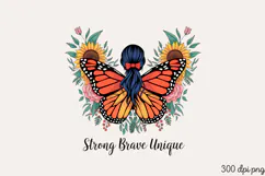 Strong brave unique PNG, Motivation Sublimation PNG Product Image 2