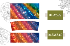 Rainbow Glitter Tumbler Design, Sparkle 40 Oz Tumbler Wrap Product Image 2