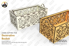 Modern Geometric Decorative Basket | SVG | Laser Cut Design Product Image 2