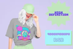 Cosmic Astronaut T-Shirt Design, Space T-Shirt Design PNG Product Image 2