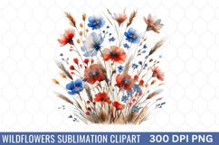 Wildflowers Sublimation Clipart Product Image 1
