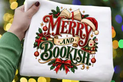 Merry and Bookish Christmas Book Lover Design, Cozy Holiday Product Image 2