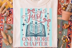 Just One More Chapter Png, Book Lover Sublimation Png. Product Image 2