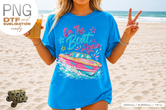 On the Boat Again png, Girly Summer Boat Design Product Image 6