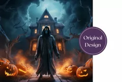 3D Halloween Monster Tumbler Wrap, 3D Halloween PNG Product Image 2