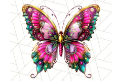 Metallic Butterfly Clipart PNG Clipart, Vibrant Butterfly Product Image 2