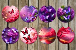 Lilac bush &amp; sakura | Car coaster &amp; key chain sublimation Product Image 2