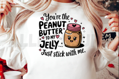 Peanut Butter Jelly Funny Valentines Day Graphic Design Product Image 2
