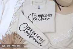 My Favorite Teacher SVG Design - Sleeve T-shirt Design Product Image 1