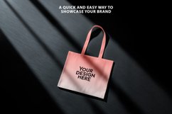 Tote Mockup on Dark Surface Product Image 2