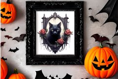 Gothic Halloween Watercolor Clipart PNG, Halloween PNG Product Image 2