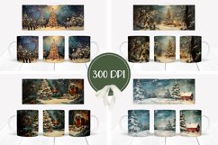 Christmas Tree Mug Wrap Design, Winter Mug Sublimation Product Image 2