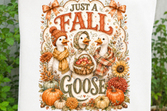 Cute Autumn Goose Sublimation Design SVG Product Image 3