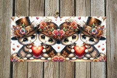 Valentine animals | 4 cat mug love watercolor designs Product Image 2