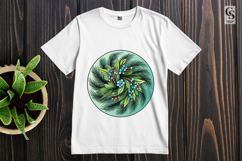 Green Pine Branch With Berries Clipart Sublimation PNG Product Image 2