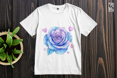 Watercolor Rose Flower Clipart Sublimation PNG Product Image 2