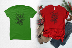 Modern Single Line Abstract Flower Embroidery Design Product Image 2