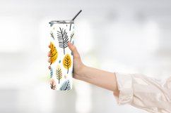 Abstract Shapes And Leaves Tumbler Wrap Sublimation Product Image 2