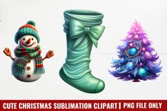 Cute Christmas Sublimation Clipart Product Image 1