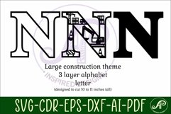 Construction Large N wall Letter 3 layer sign Product Image 2