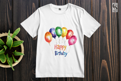 Colorful Balloon Happy Birthday Clipart Sublimation PNG Product Image 2