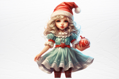 Christmas Little Girl Clipart PNG Product Image 2