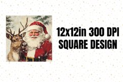 Vintage Santa Claus Wind Spinner PNG Sublimation Design Product Image 2
