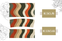 Retro Stripes Tumbler Sublimation, Cute Retro 40 Oz Tumbler Product Image 2